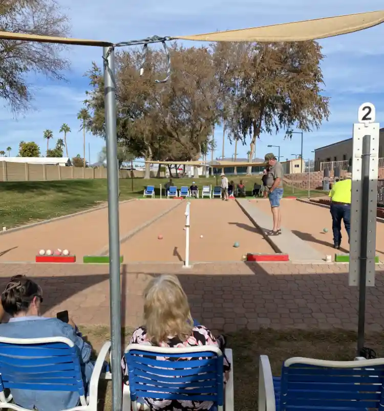 Carriage Manor's Bocce Club has three beautiful courts