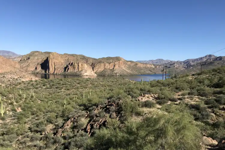 Canyon Lake is a thirty minute drive from Carriage Manor Resort in Mesa